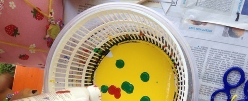 Salatschleuder Maltechnik