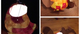 Martinslaterne als Eichhörnchen