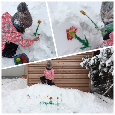Malen im Schnee