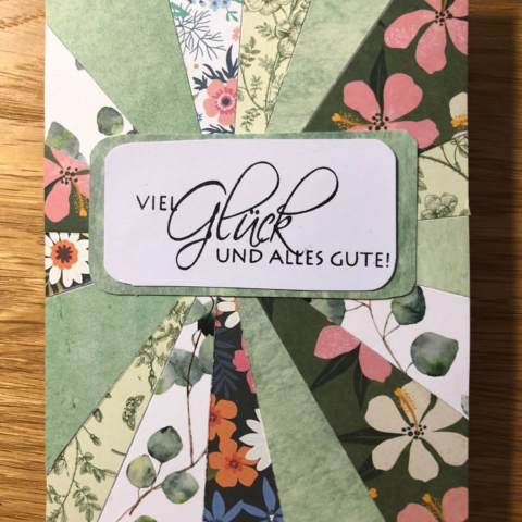 Grußkarte aus Papierreste
